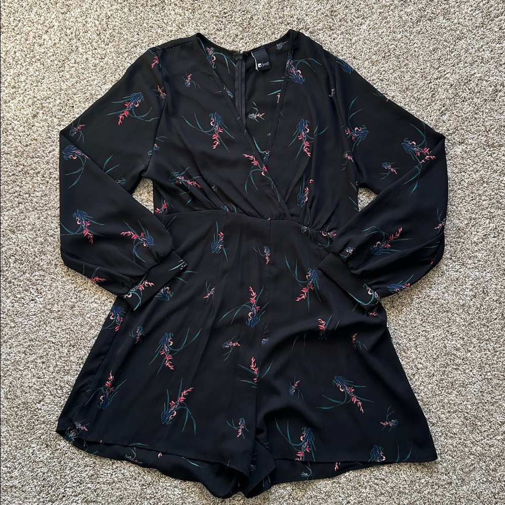Swell Black Floral Romper
